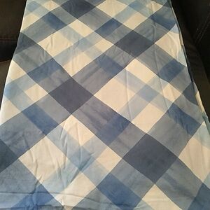 Charter Club Blue and White Checkered Duvet Cover Size Full/Queen